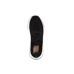 Black Fabric Athletic Sneakers