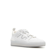 White Calfskin Low Top Sneakers