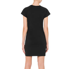 Black Cotton Casual Dress