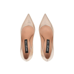 Rose Gold Calfskin High Heel Pumps