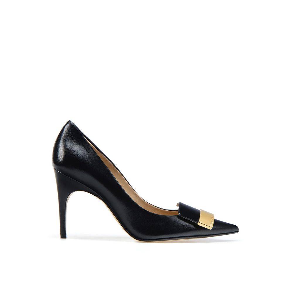 Black Calfskin Pumps