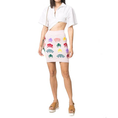 Multicolor Cotton Mini Skirt
