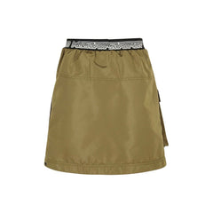 Bicolor Polyester Mini Skirt
