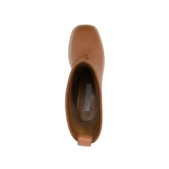 Brown Polyethylene Ankle Boots
