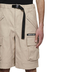 Beige Cotton Bermuda Shorts