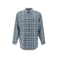 Blue Virgin Wool Pattern Shirt