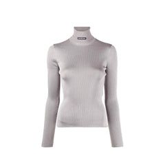 Gray Polyester Turtleneck