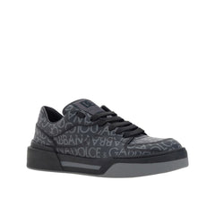 Black Cotton Low Top Sneakers