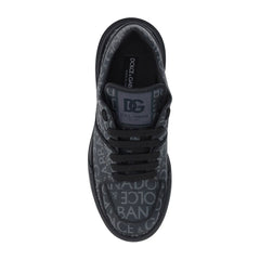 Black Cotton Low Top Sneakers