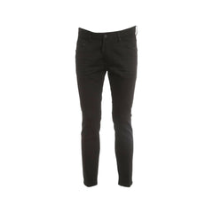 Black Cotton Skinny Jeans