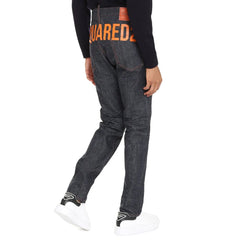 Blue Cotton Skinny Jeans