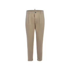 Beige Cotton Chino Pants
