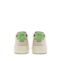 White Leather Low Top Sneakers