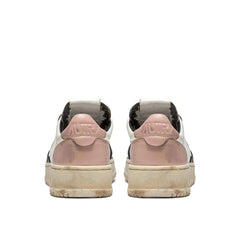 White Leather Low Top Sneakers