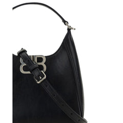 Black Lamb Leather Shoulder Bag