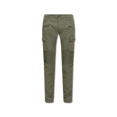 Bicolor Cotton Cargo Pants