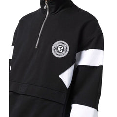 Black Cotton Sweatshirt