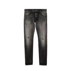 Black Cotton Skinny Jeans