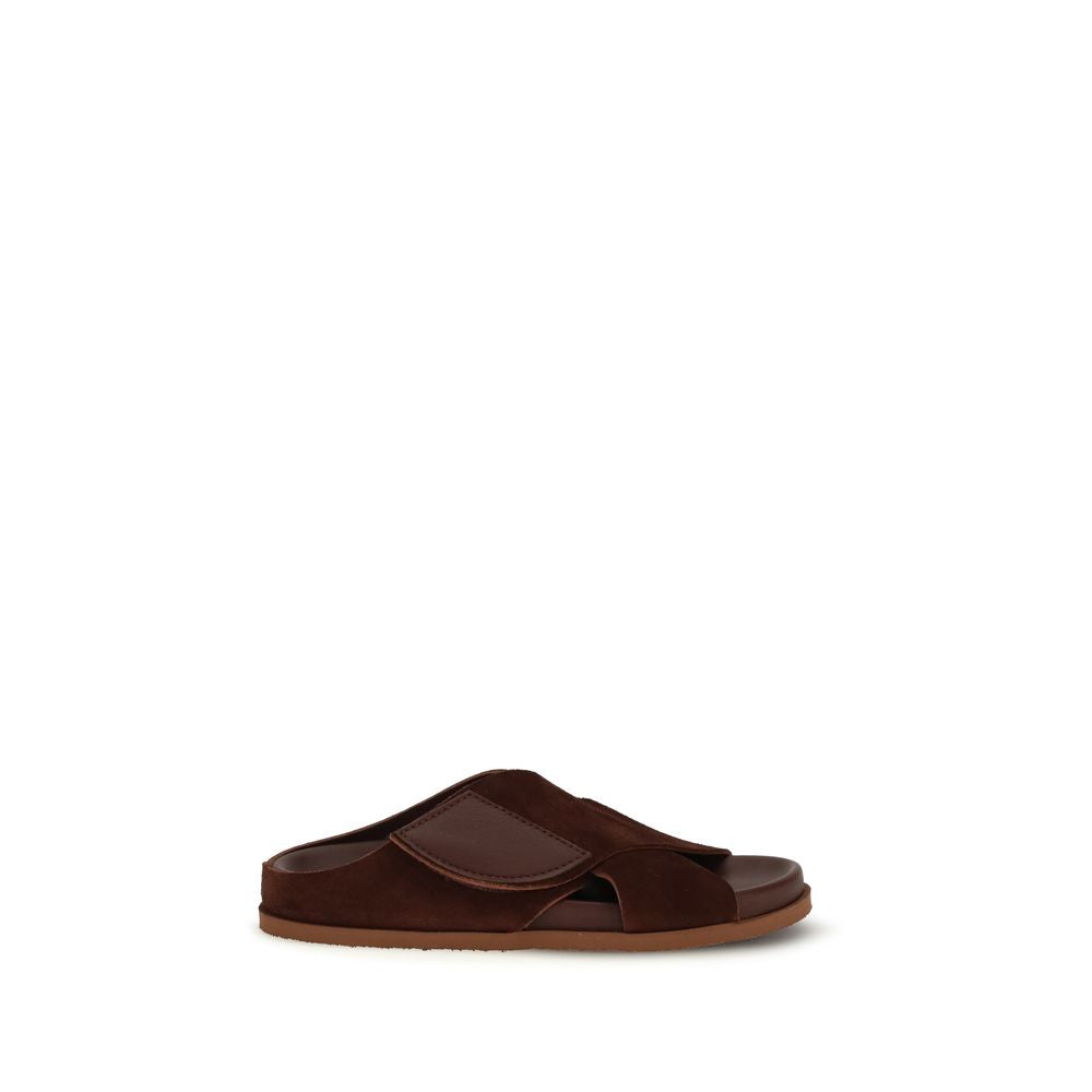 Brown Velvet Sandals