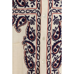 Beige Silk Pattern Shirt