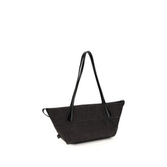 Black Raffia Shoulder Bag