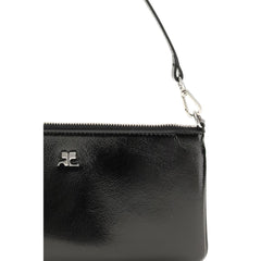 Black Cowhide Shoulder Bag