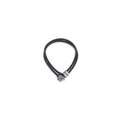 Black Calf Leather Bos Taurus Bracelet
