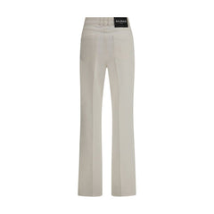White Cotton Straight-Leg Jeans