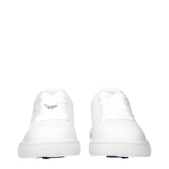 White Leather Low Top Sneakers