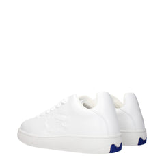 White Leather Low Top Sneakers