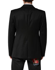 Black Wool Single Breasted Jacket Blazer