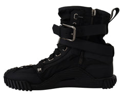 Sorrento Sneakers Nylon Black High Top Shoes