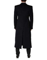 Black Single Breasted Trench Coat Jacket
