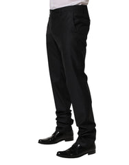 Black Wool Skinny Dress Formal Trouser Pants