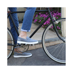 Blue Leather Moccassin