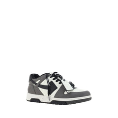 Gray Calf Leather Bos Taurus Low Top Sneakers