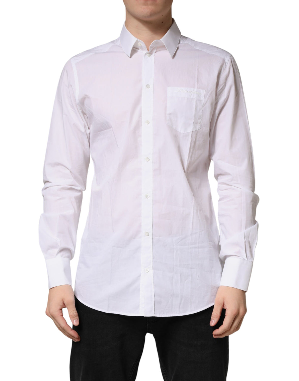White GOLD Cotton Collared Formal Dress Shirt