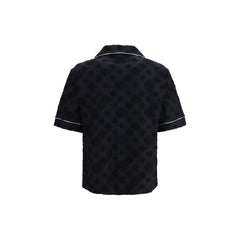 Black Cotton Shortsleeve Shirt