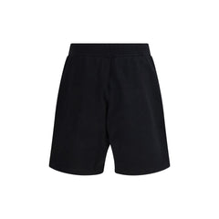 Black Cotton Bermuda Shorts