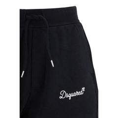 Black Cotton Bermuda Shorts