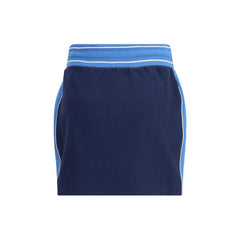 Blue Cotton Mini Skirt