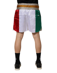 Multicolor Italia Polyester Bermuda Shorts