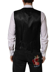 Black Wool Dress Men Formal Waistcoat Vest