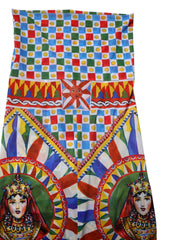 Multicolor Carretto Leggings High Waist Pants