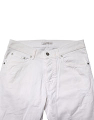 White Cotton Stretch Skinny Denim Jeans