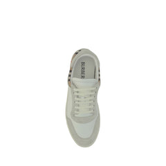 White Calf Leather Bos Taurus Low Top Sneakers