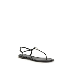 Black Calf Leather Bos Taurus Sandals