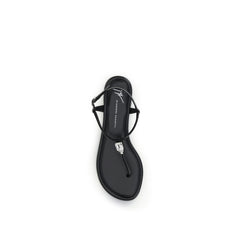 Black Calf Leather Bos Taurus Sandals