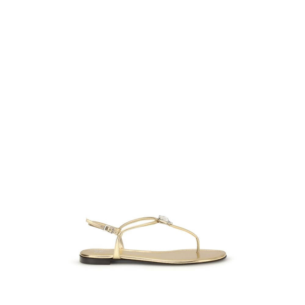 Gold Calf Leather Bos Taurus Sandals