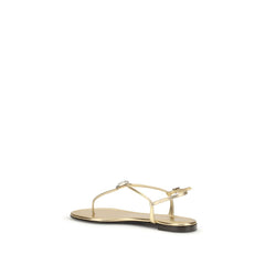Gold Calf Leather Bos Taurus Sandals